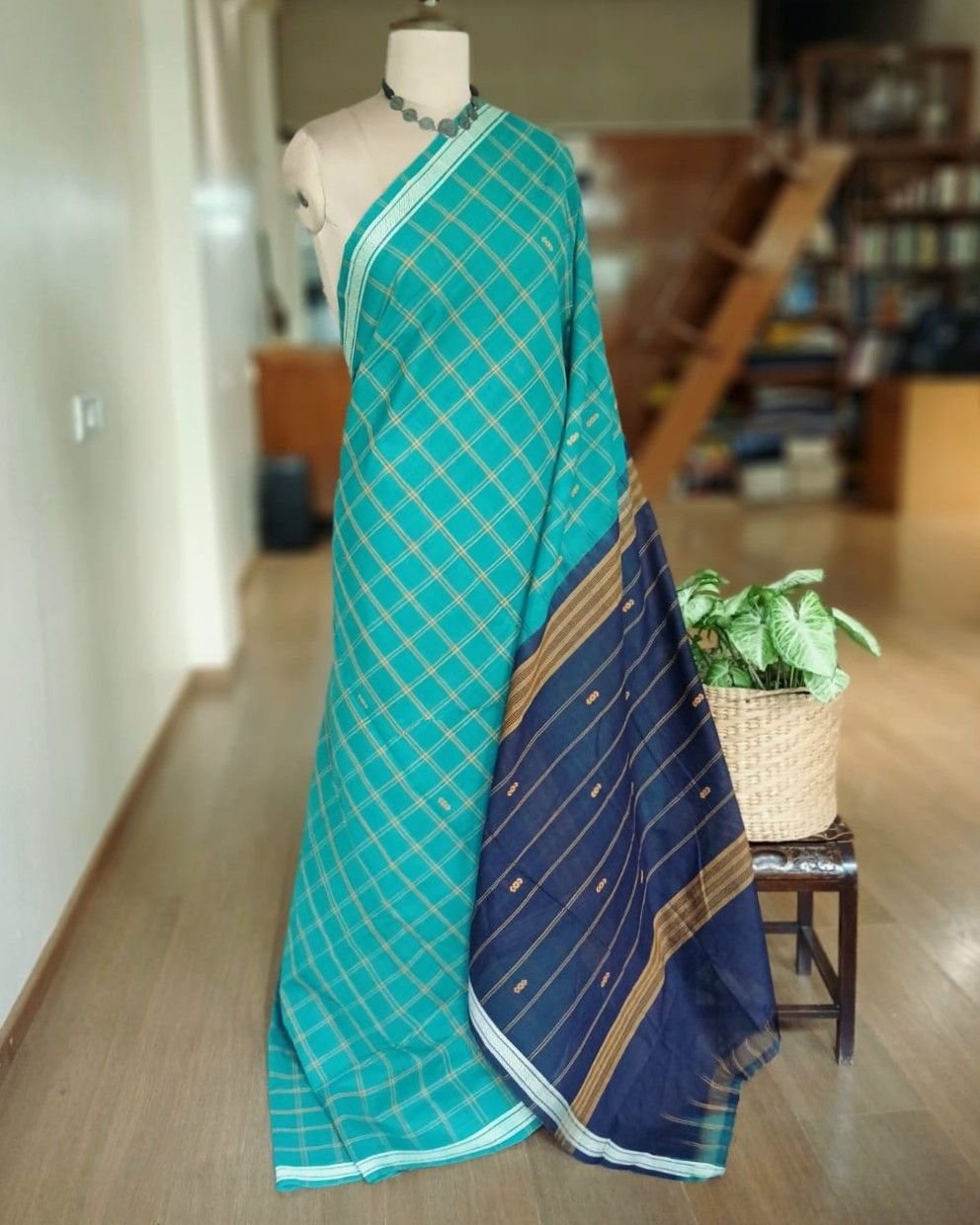 Beautiful Cotton Saree Handwoven in Machilipatnam (Bandar Saree) - (BSCC0003)