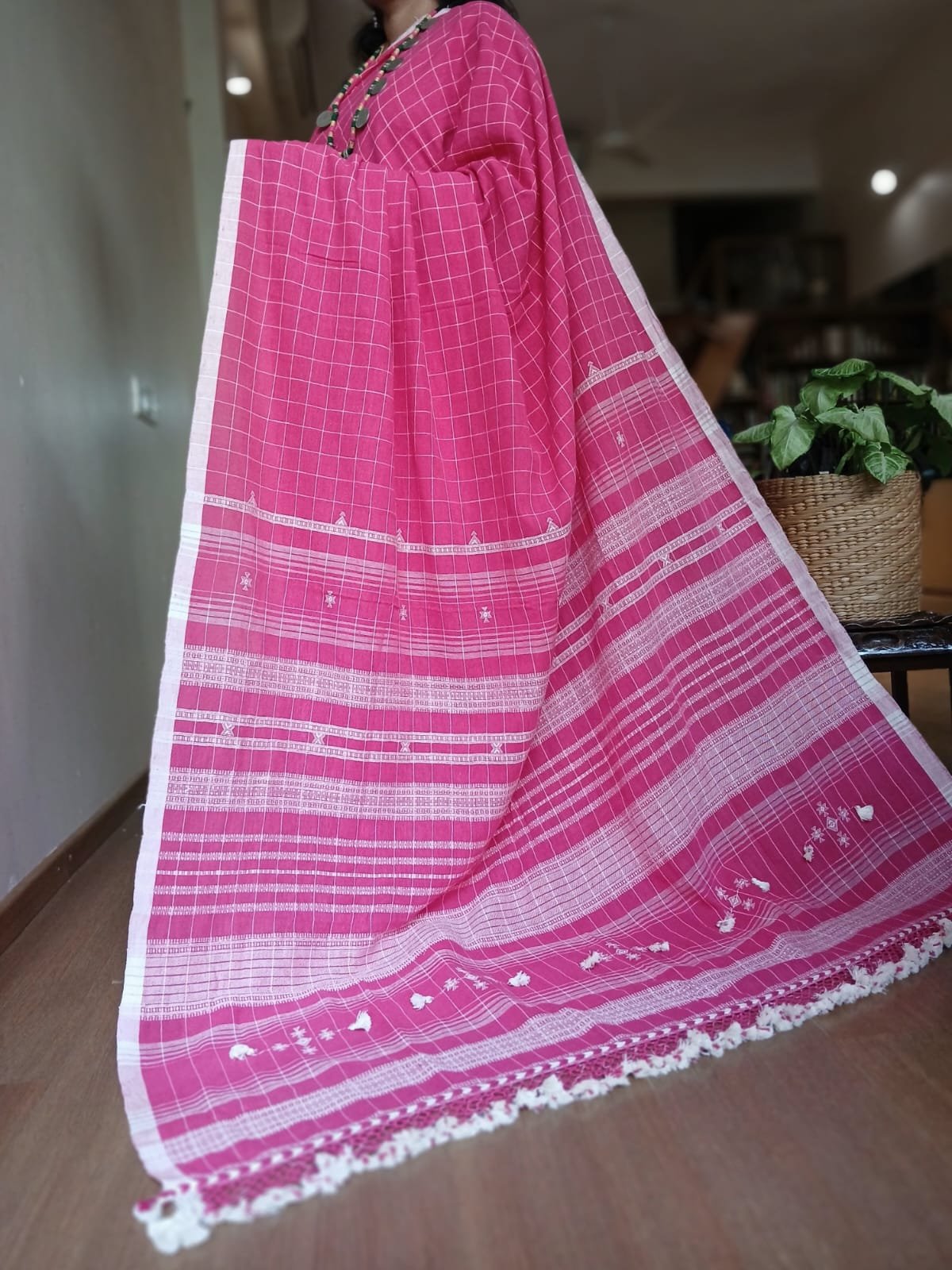 Bhujodi Saree Handwoven in Kala Cotton – (BHUJ1128)
