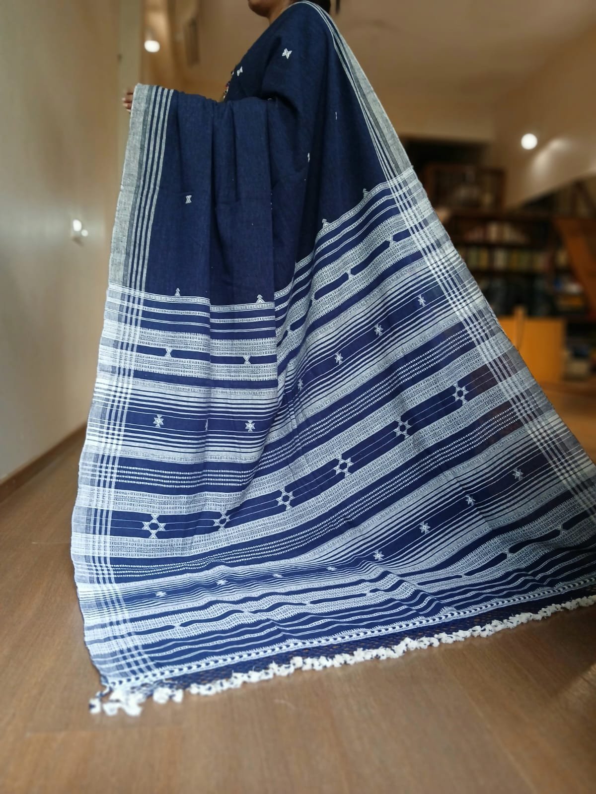 Bhujodi Saree Handwoven in Kala Cotton – (BHUJ1132)