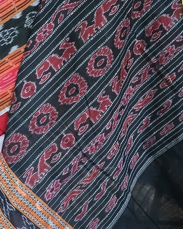 Bichitrapuri Sambalpur Double Ikat Saree in Cotton - (SSIS0004) - Image 4