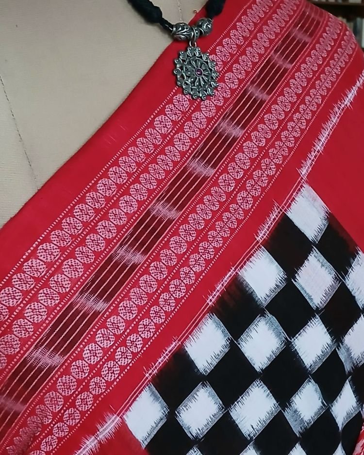 Bichitrapuri Sambalpur Double Ikat Saree in Cotton - (SSIS0003) - Image 3