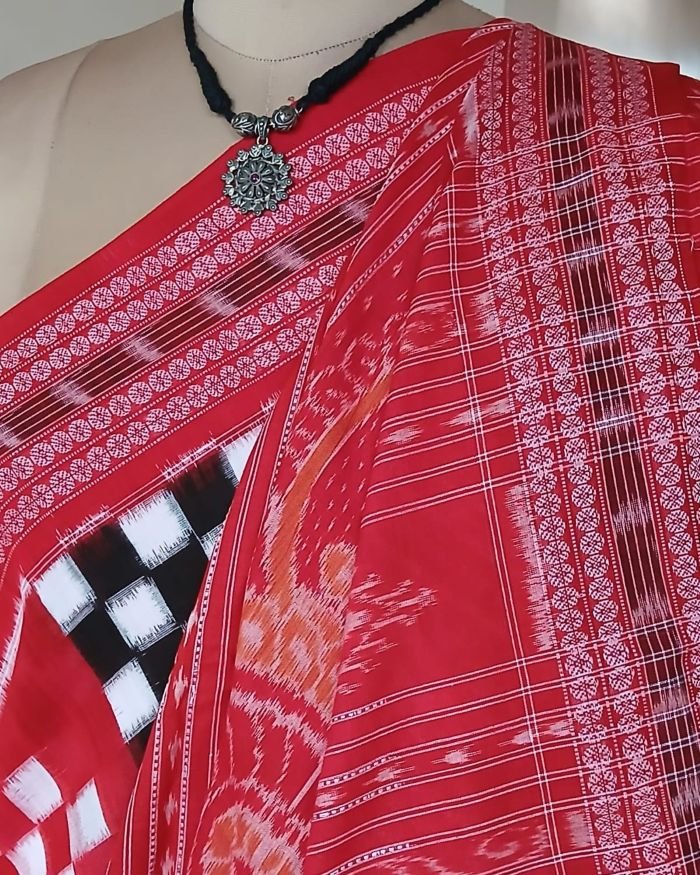Bichitrapuri Sambalpur Double Ikat Saree in Cotton - (SSIS0003) - Image 6