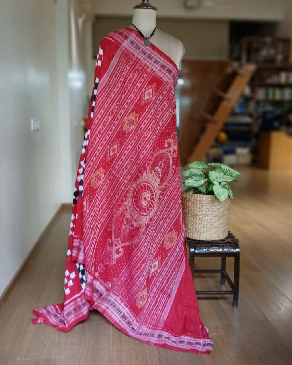 Bichitrapuri Sambalpur Double Ikat Saree in Cotton - (SSIS0003) - Image 9