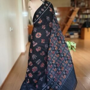 Nabakoti Nuapatna Single Ikat Handloom Saree  - (NSIS0057)