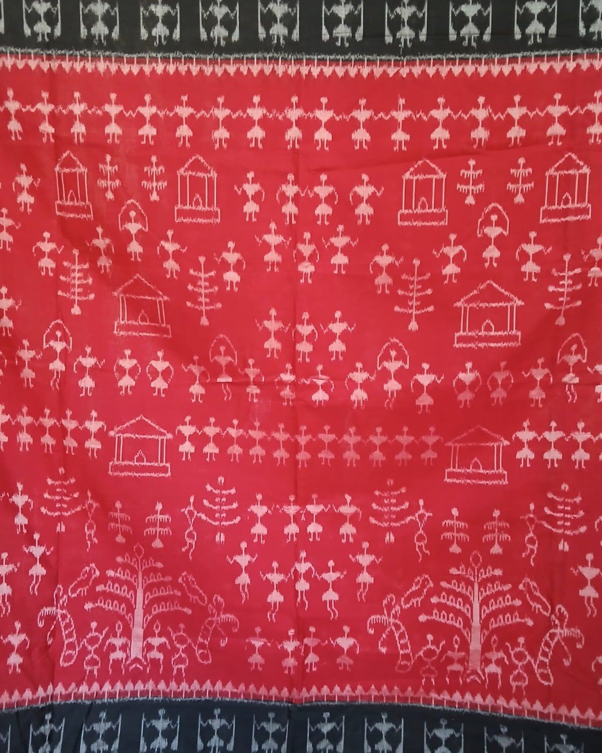 Nuapatna Single Ikat Handloom Saree - (NSIS0054) - Image 4