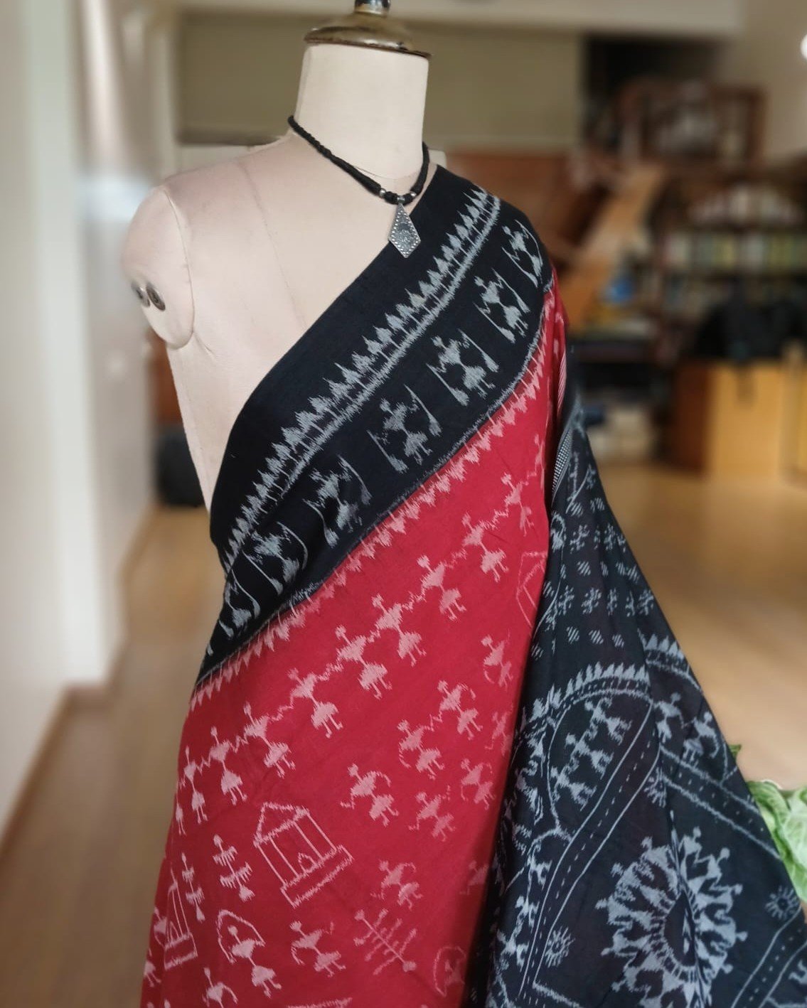Nuapatna Single Ikat Handloom Saree - (NSIS0054) - Image 2