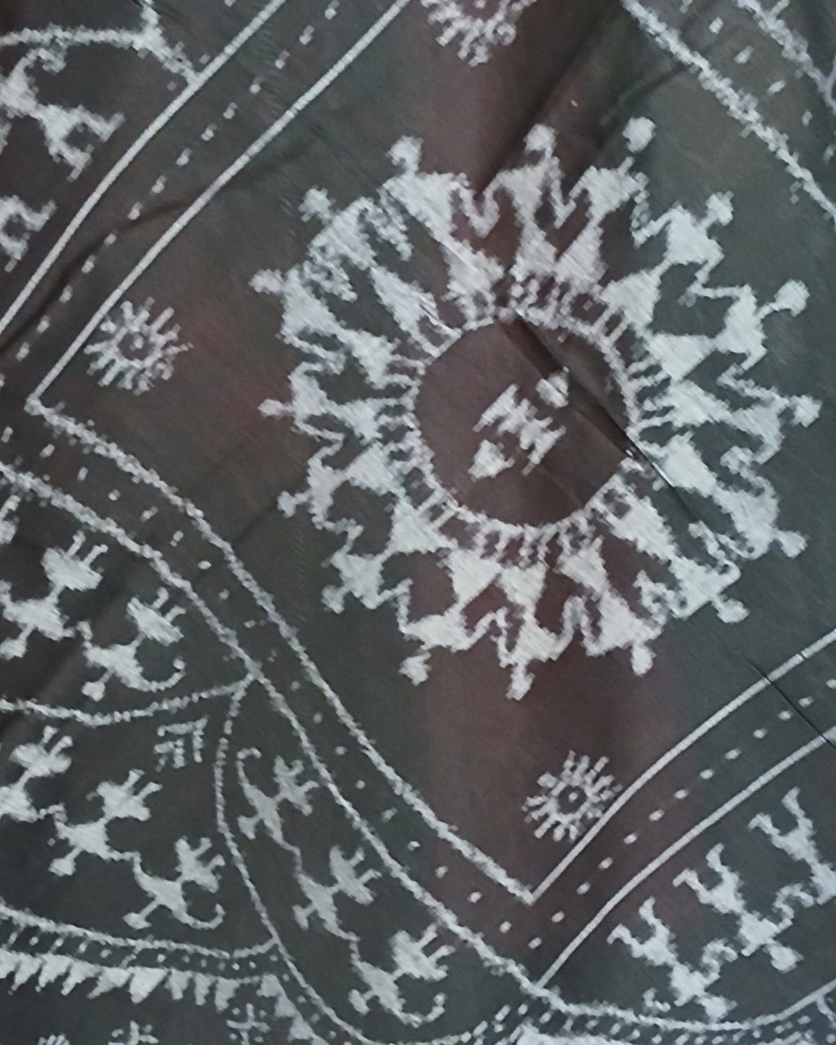 Nuapatna Single Ikat Handloom Saree - (NSIS0054) - Image 9