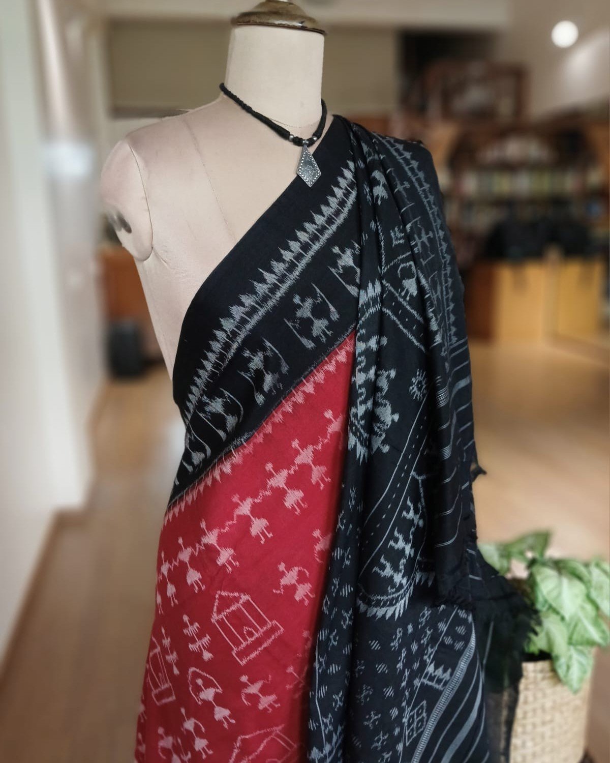 Nuapatna Single Ikat Handloom Saree - (NSIS0054) - Image 7