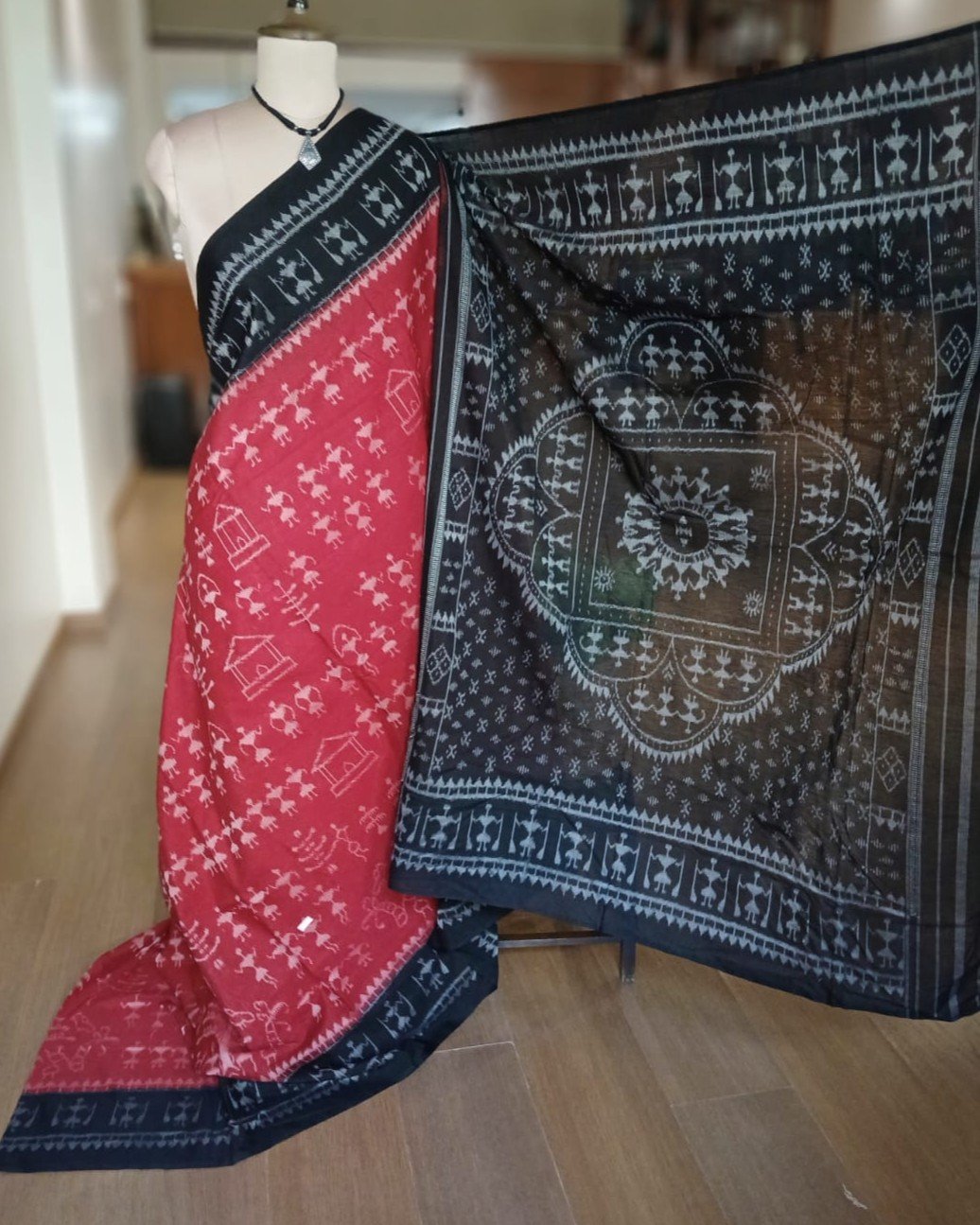 Nuapatna Single Ikat Handloom Saree - (NSIS0054) - Image 5