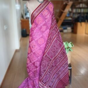 Nabakoti Nuapatna Single Ikat Handloom Saree  - (NSIS0060)