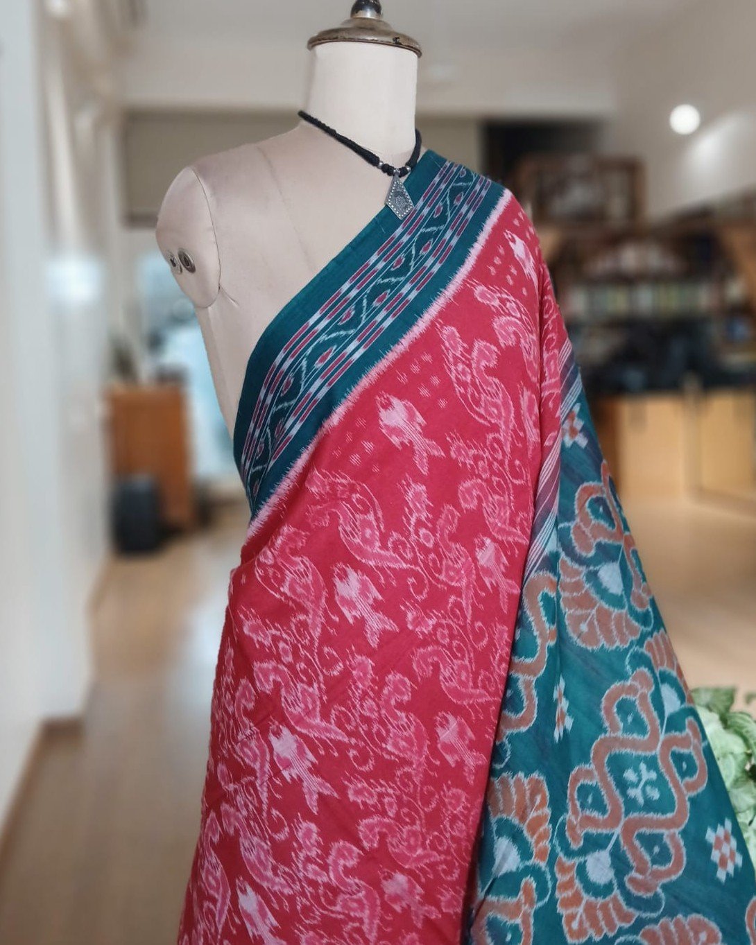 Nuapatna Single Ikat Handloom Saree - (NSIS0053) - Image 5