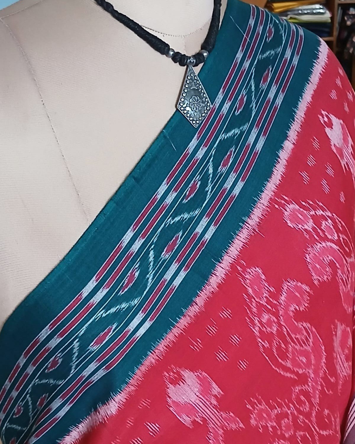 Nuapatna Single Ikat Handloom Saree - (NSIS0053) - Image 6