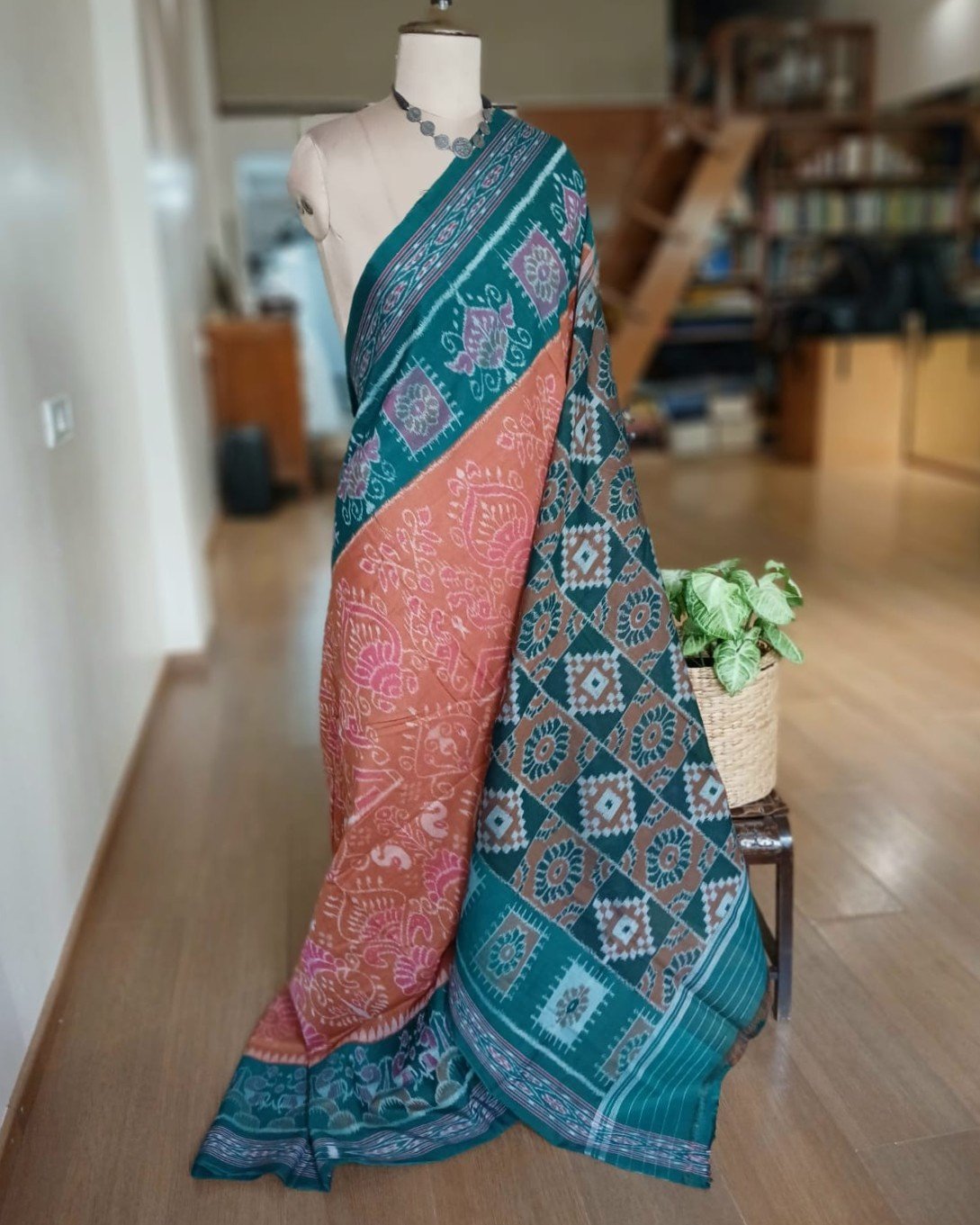 Nuapatna Single Ikat Handloom Saree - (NSIS0052)
