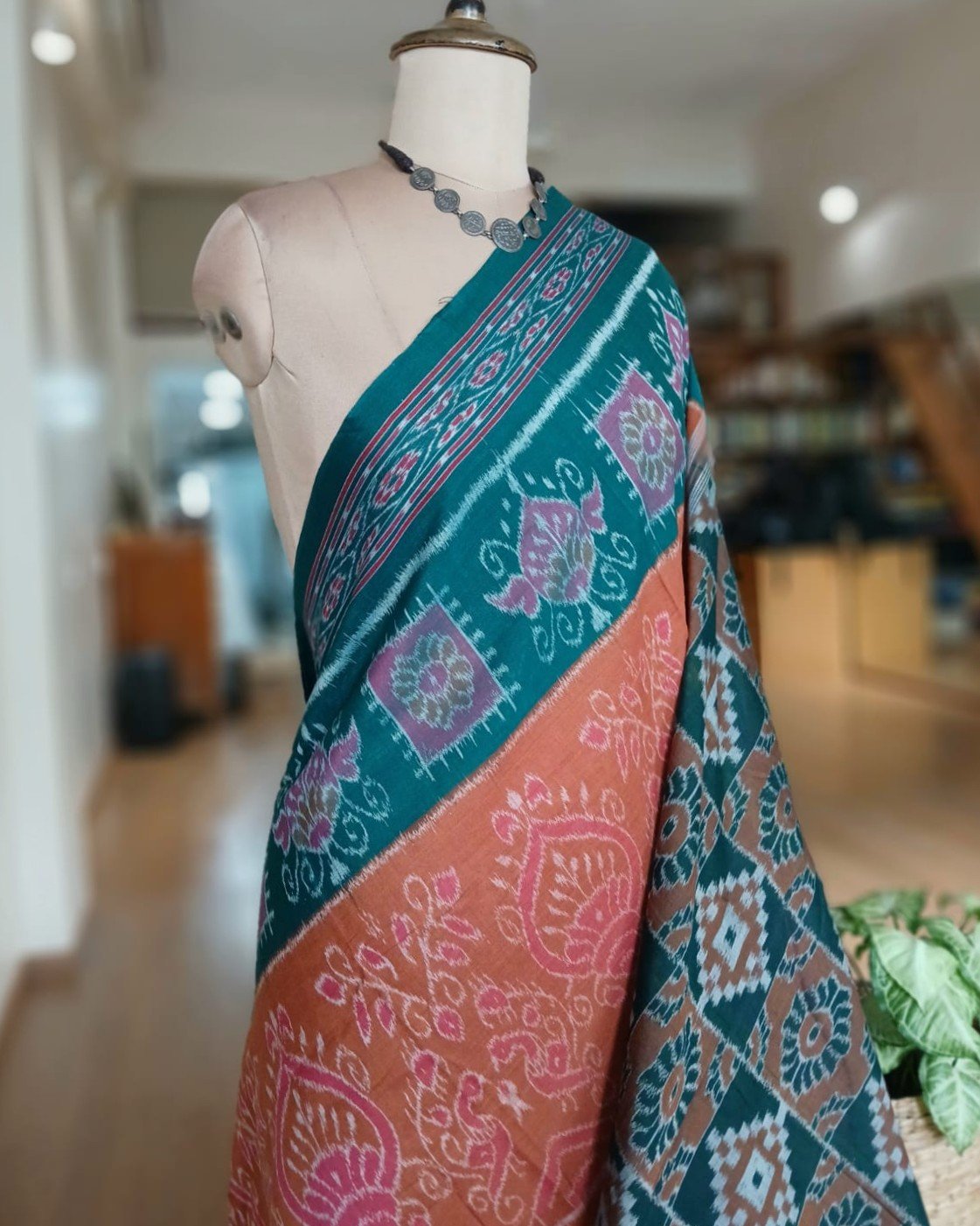 Nuapatna Single Ikat Handloom Saree - (NSIS0052) - Image 2