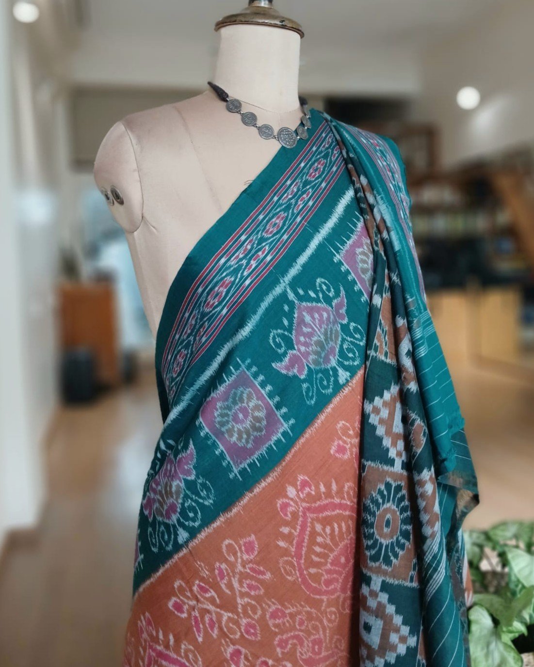 Nuapatna Single Ikat Handloom Saree - (NSIS0052) - Image 5