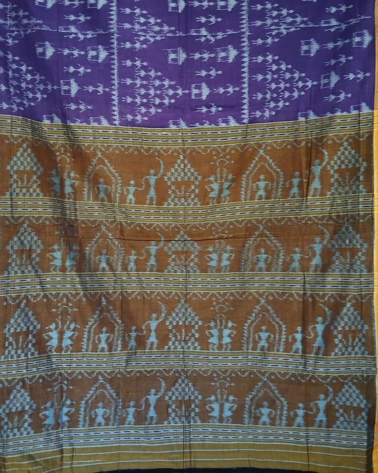 Nuapatna Single Ikat Handloom Saree - (NSIS0049) - Image 10