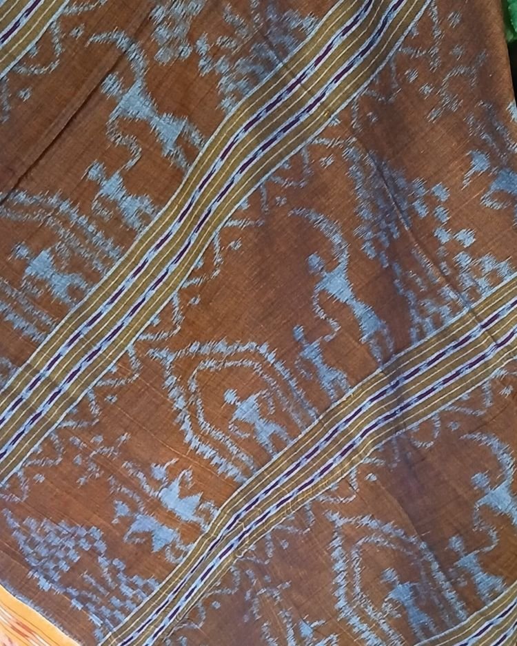 Nuapatna Single Ikat Handloom Saree - (NSIS0049) - Image 4