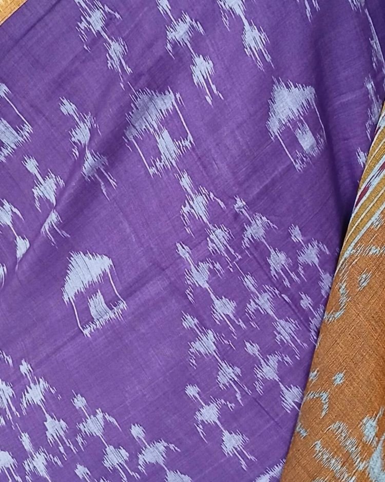 Nuapatna Single Ikat Handloom Saree - (NSIS0049) - Image 5