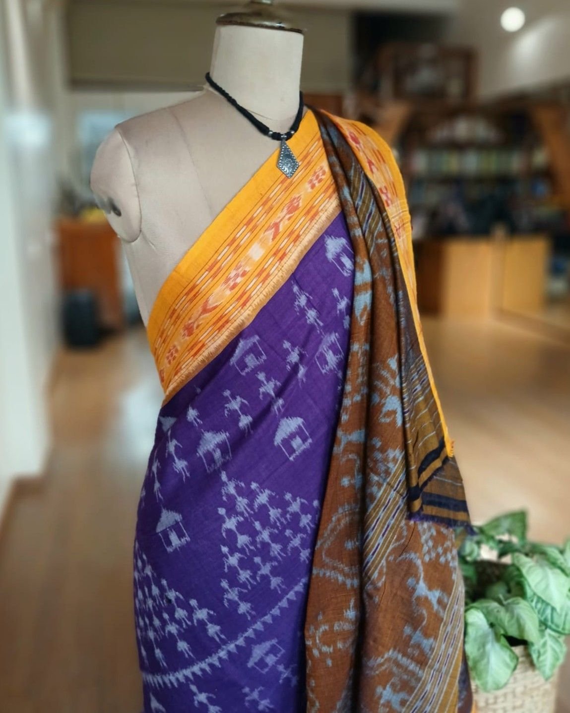Nuapatna Single Ikat Handloom Saree - (NSIS0049) - Image 7
