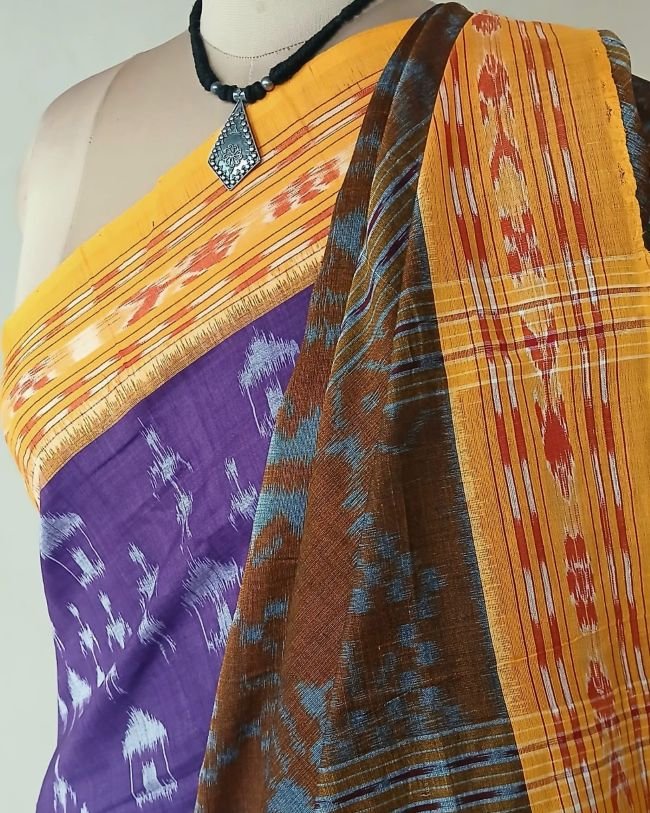 Nuapatna Single Ikat Handloom Saree - (NSIS0049) - Image 8
