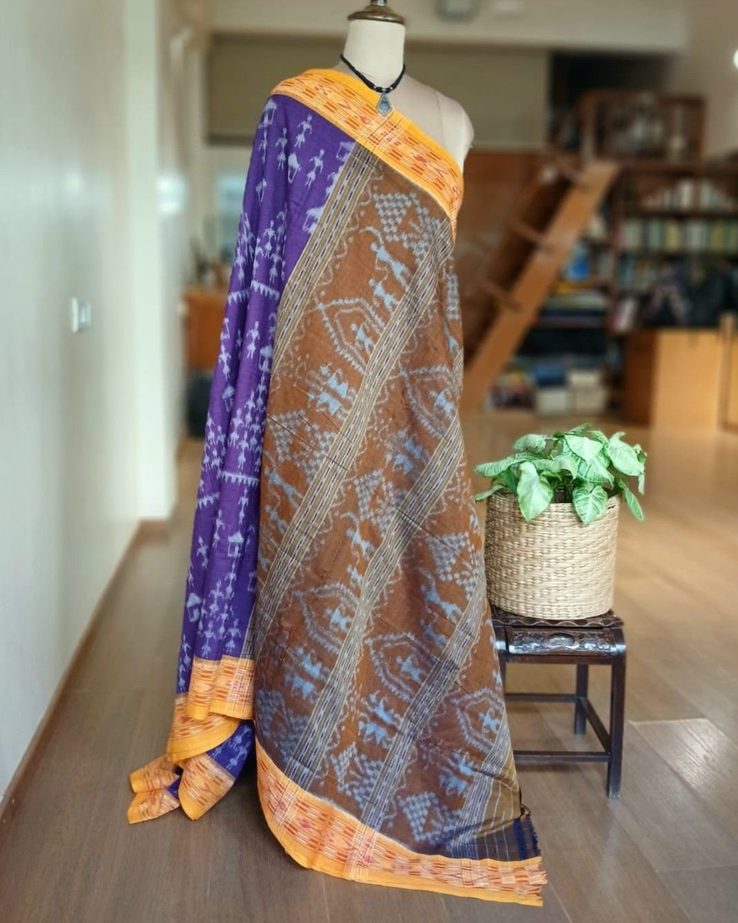 Nuapatna Single Ikat Handloom Saree - (NSIS0049) - Image 9