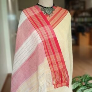 Gomi  Border saree  from North Karnataka -(GNKS0002)