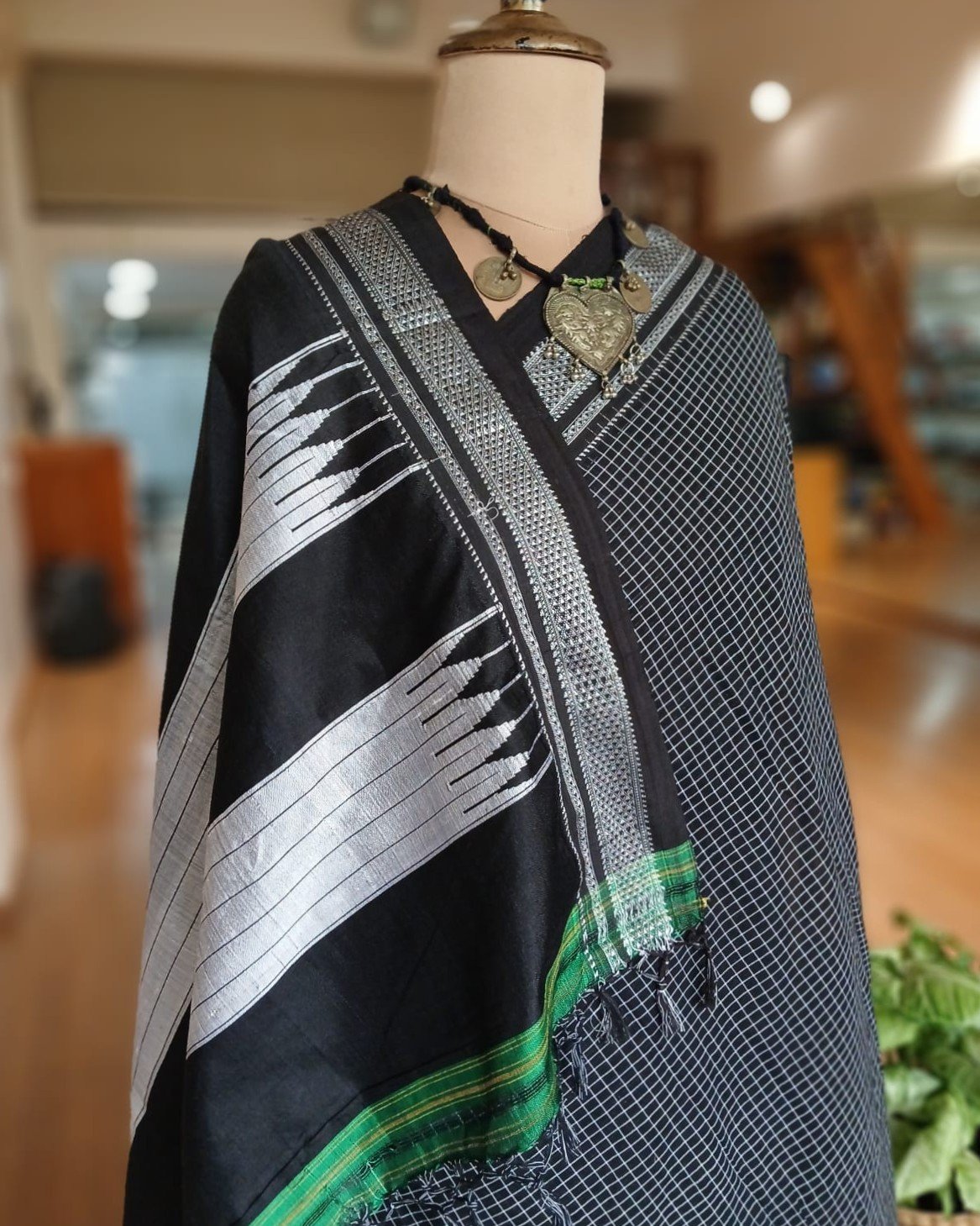 Handloom Ilkal Saree - (ILKA1046) - Image 4