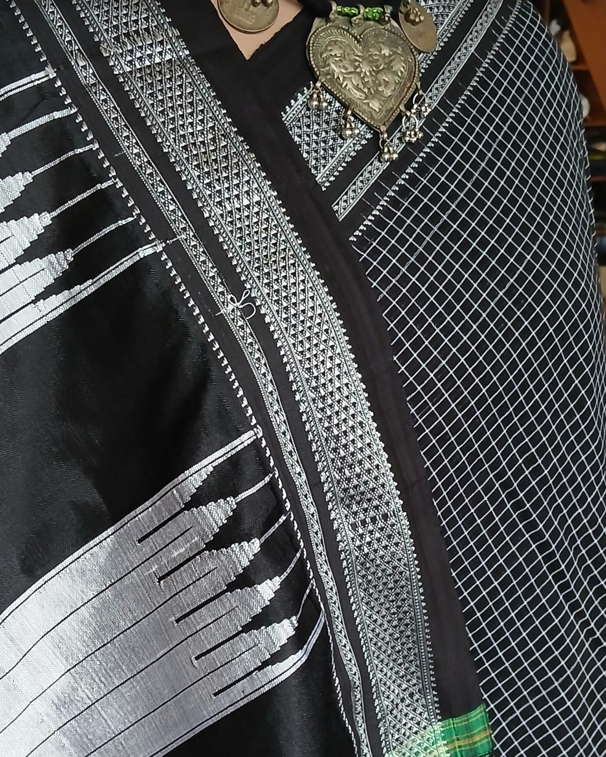 Handloom Ilkal Saree - (ILKA1046) - Image 3