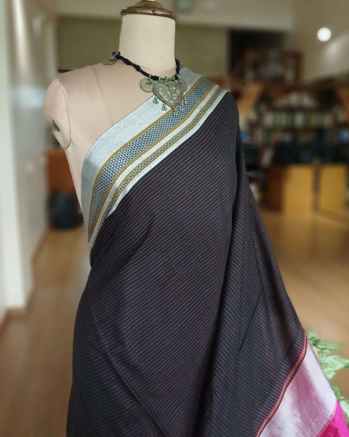 Handloom Ilkal Saree - (ILKA1048) - Image 2