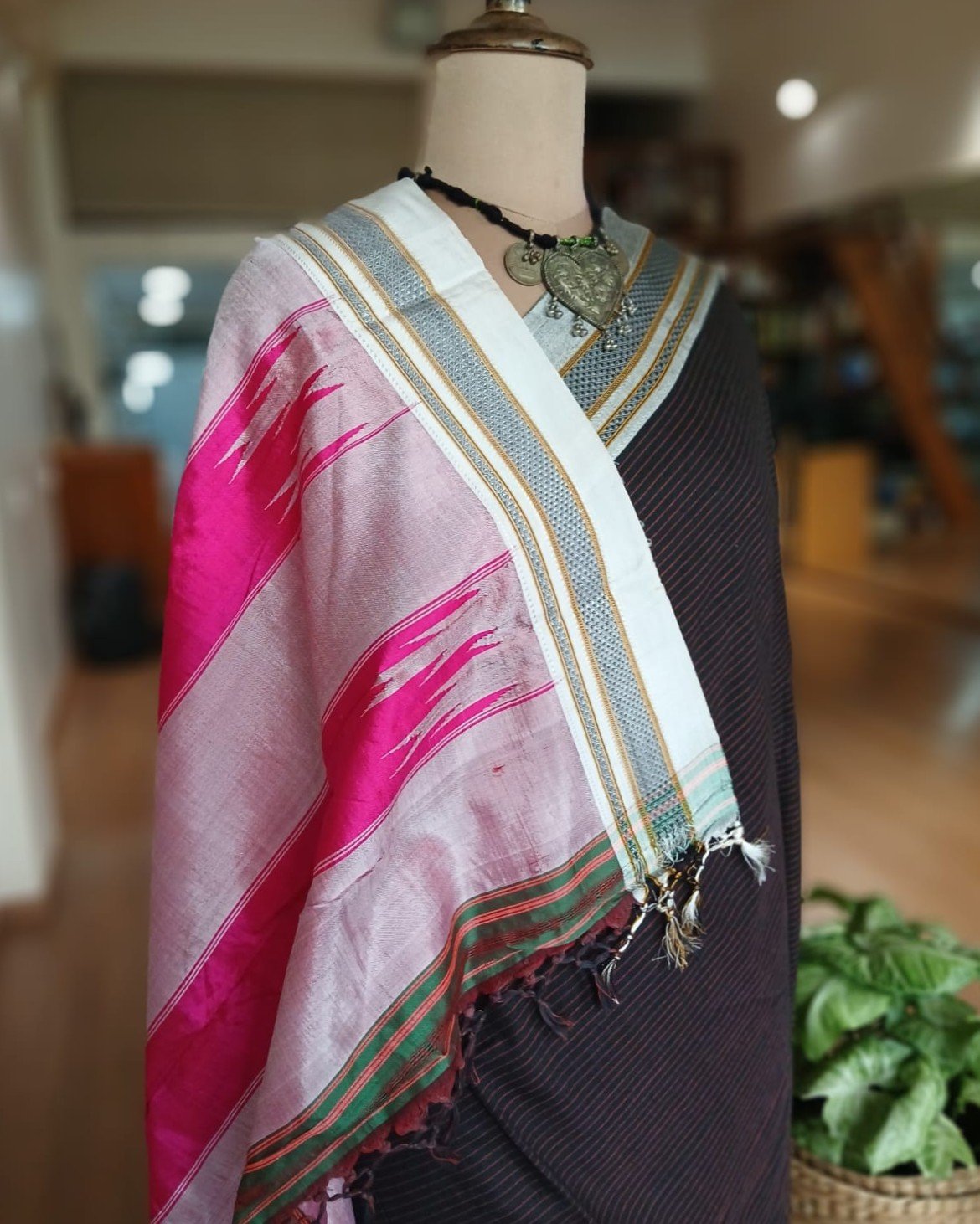 Handloom Ilkal Saree - (ILKA1048) - Image 4