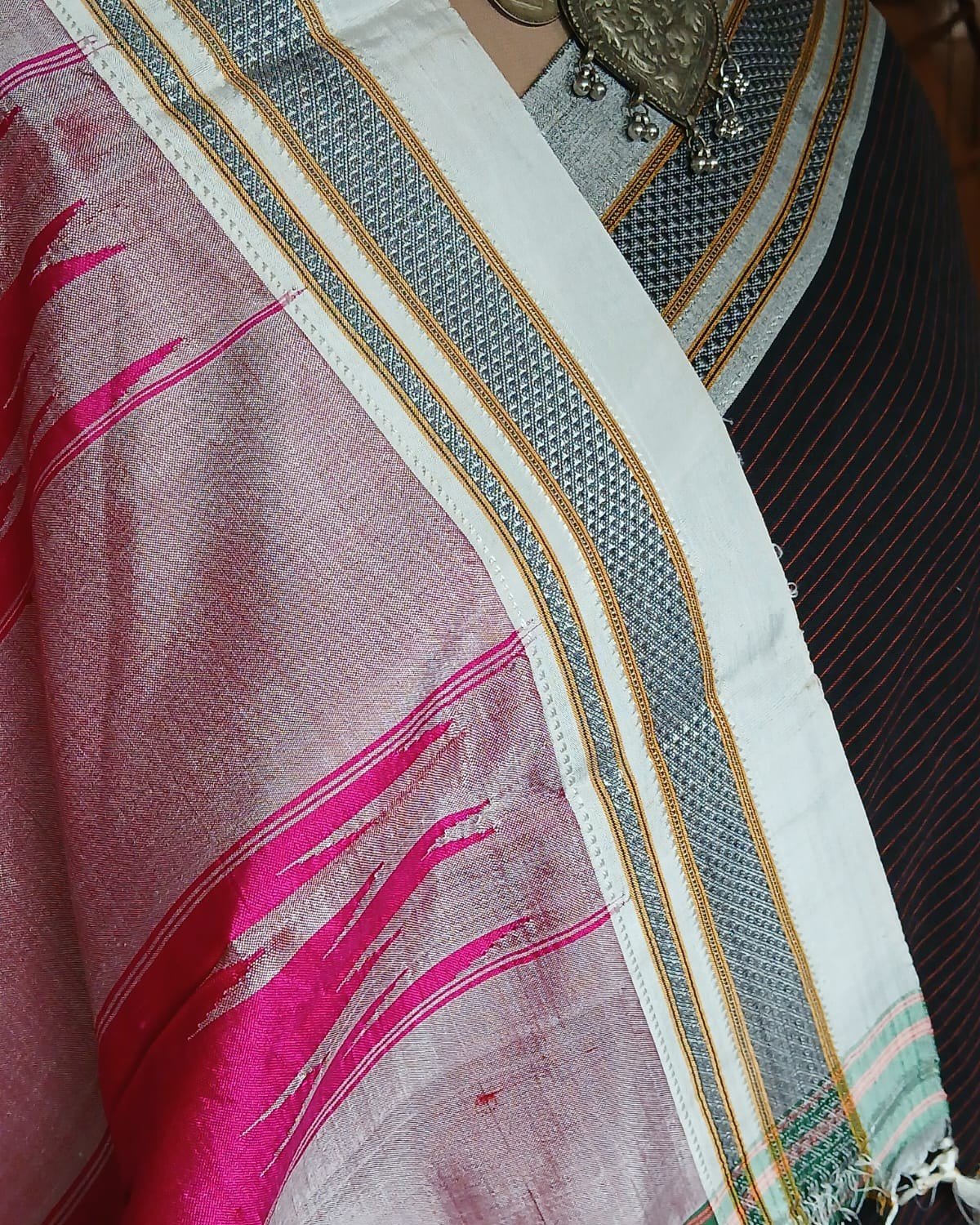 Handloom Ilkal Saree - (ILKA1048) - Image 3