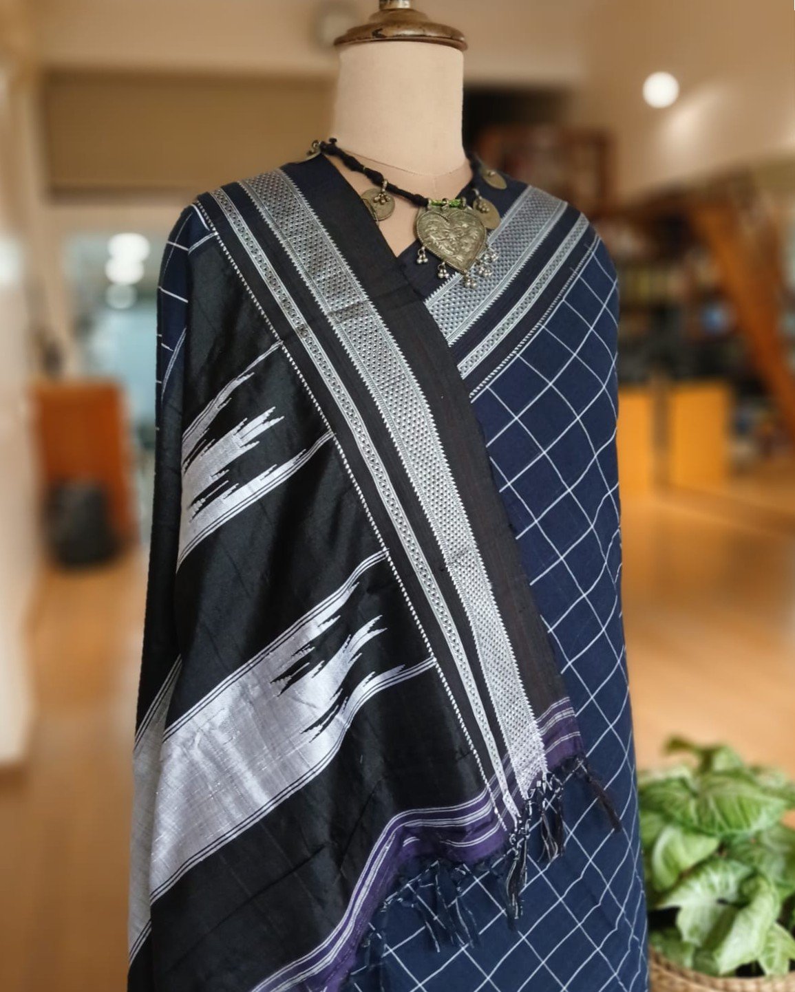 Handloom Ilkal Saree - (ILKA1051) - Image 4