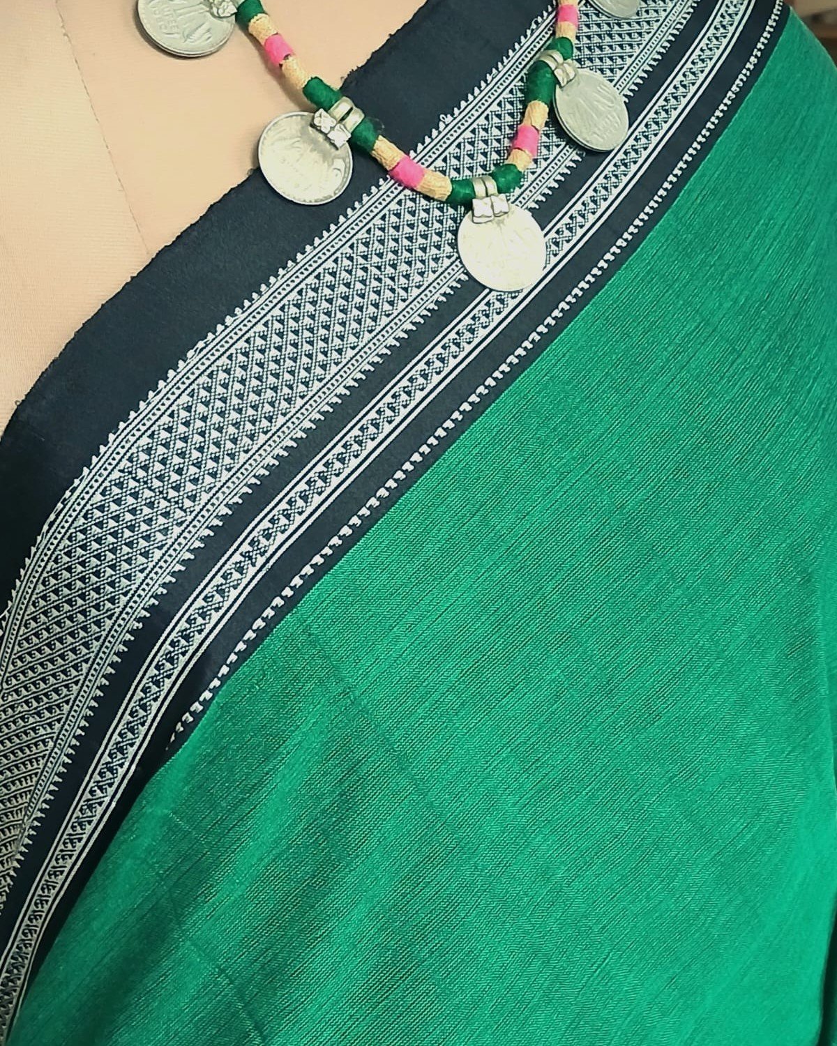 Handloom Ilkal Saree - (ILKA1047) - Image 5