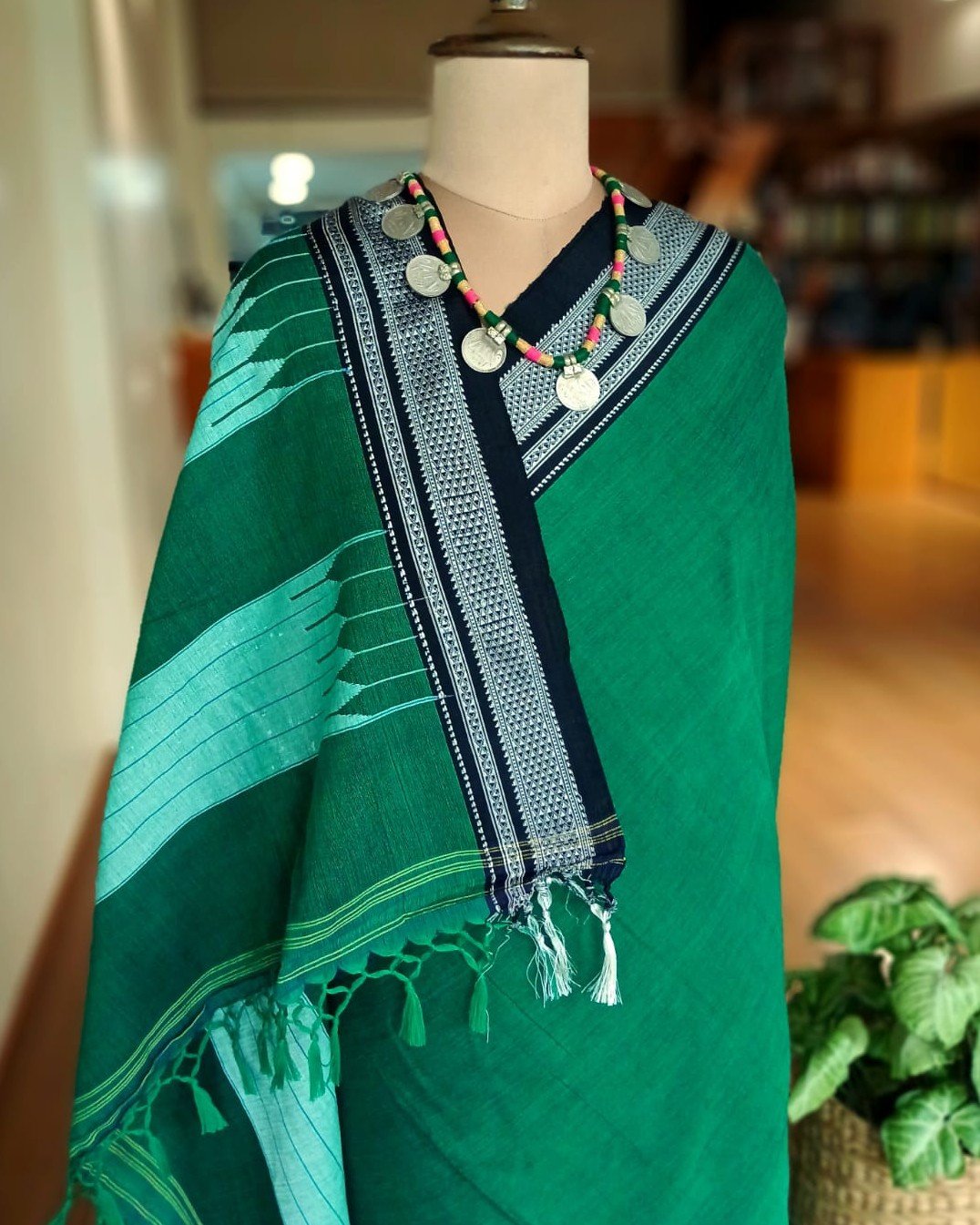 Handloom Ilkal Saree - (ILKA1047) - Image 4