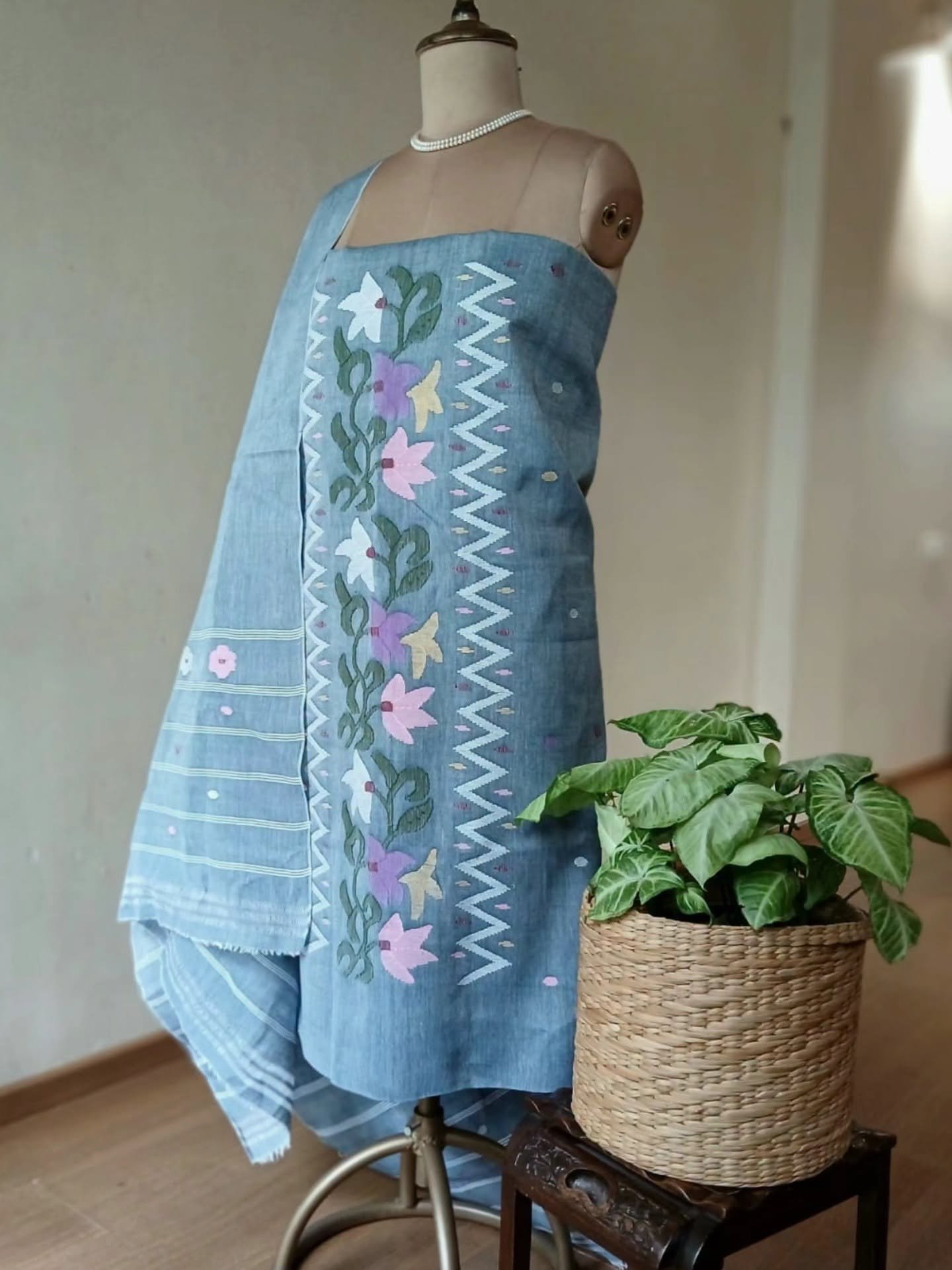 Manipur Handloom 3-piece Salwar Set - (MHSS0021)