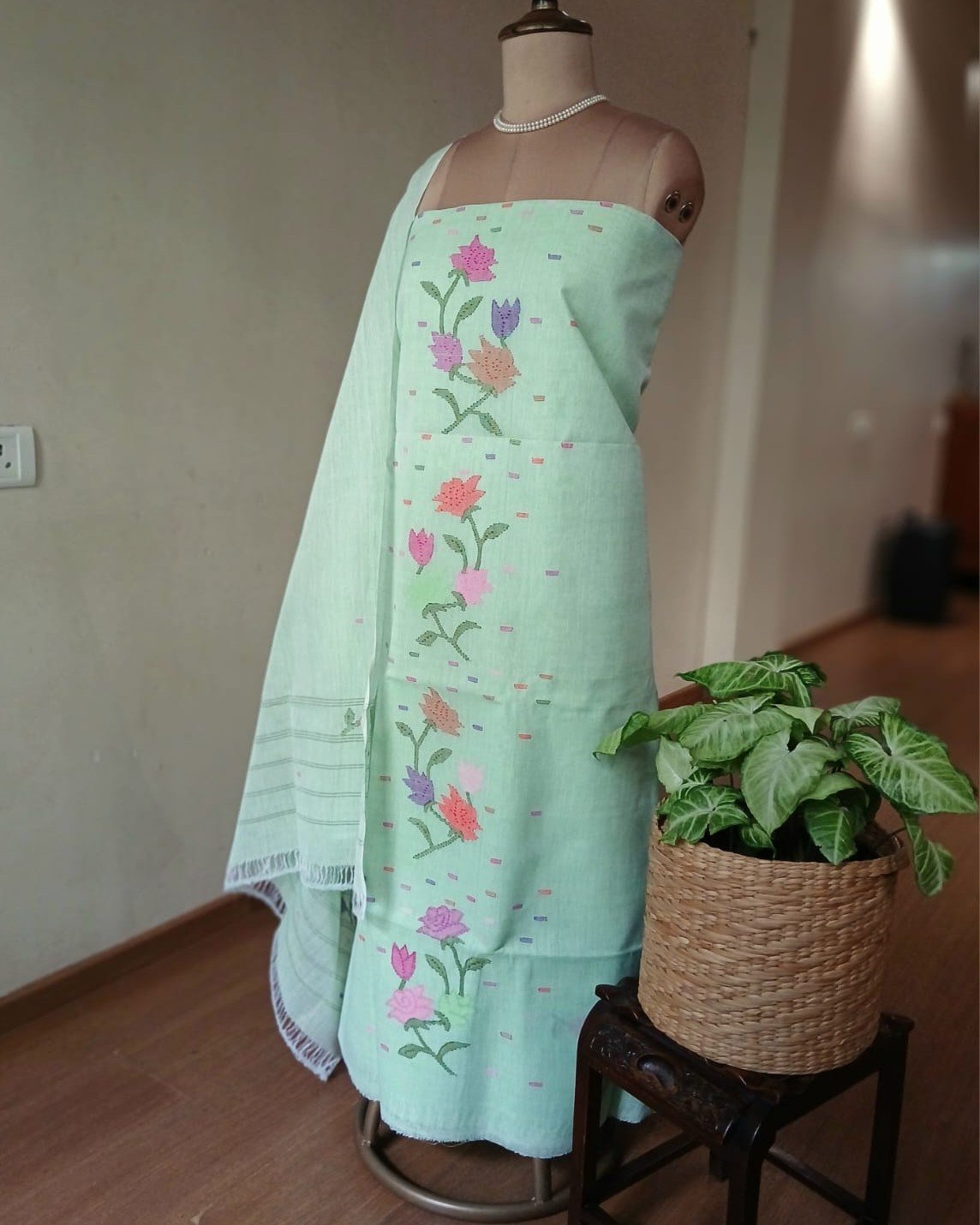 Manipur Handloom 3-piece Salwar Set - (MHSS0023)