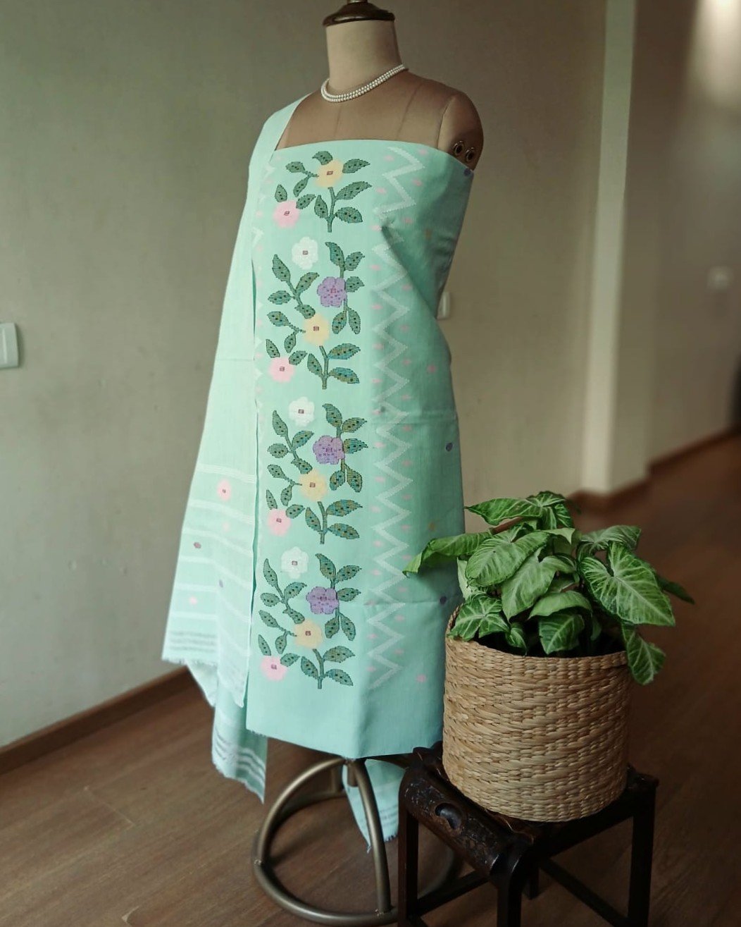 Manipur Handloom 3-piece Salwar Set - (MHSS0024)