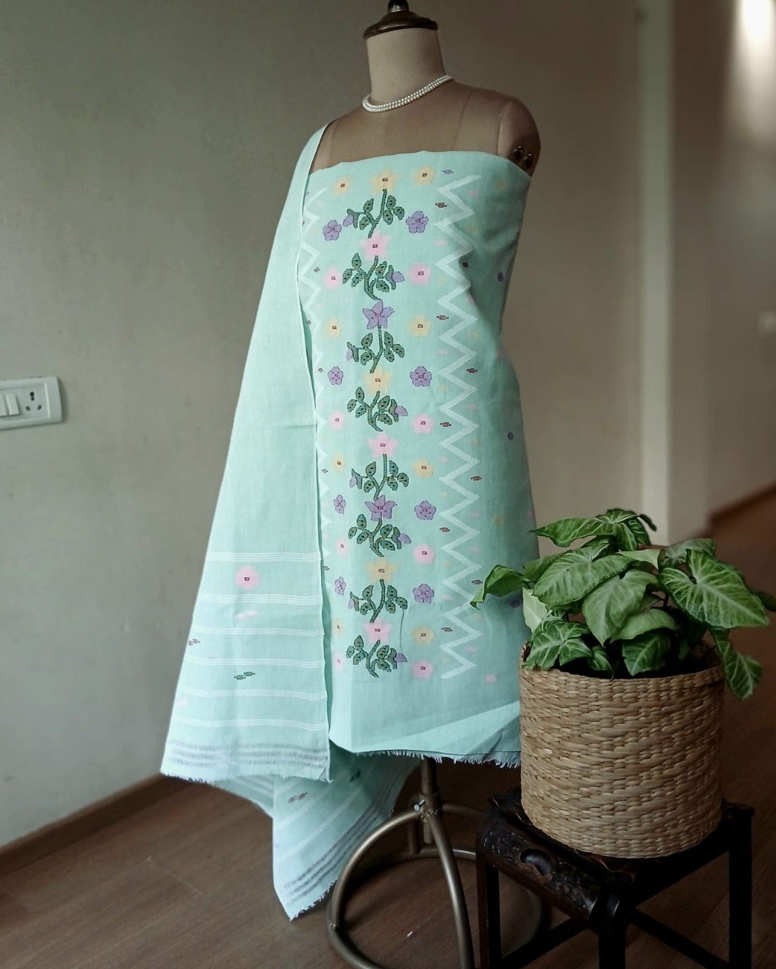Manipur Handloom 3-piece Salwar Set - (MHSS0026)