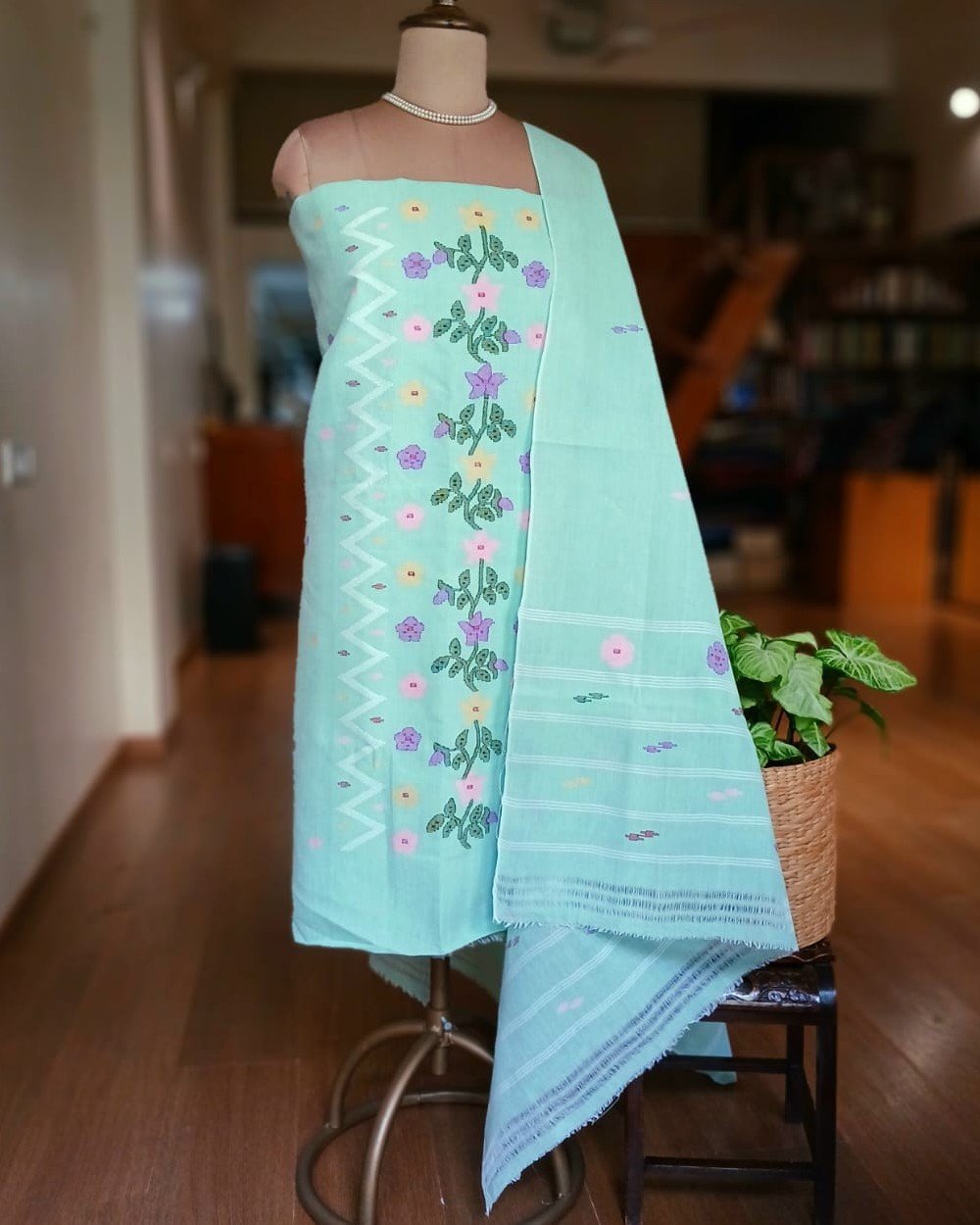 Manipur Handloom 3-piece Salwar Set - (MHSS0026) - Image 3