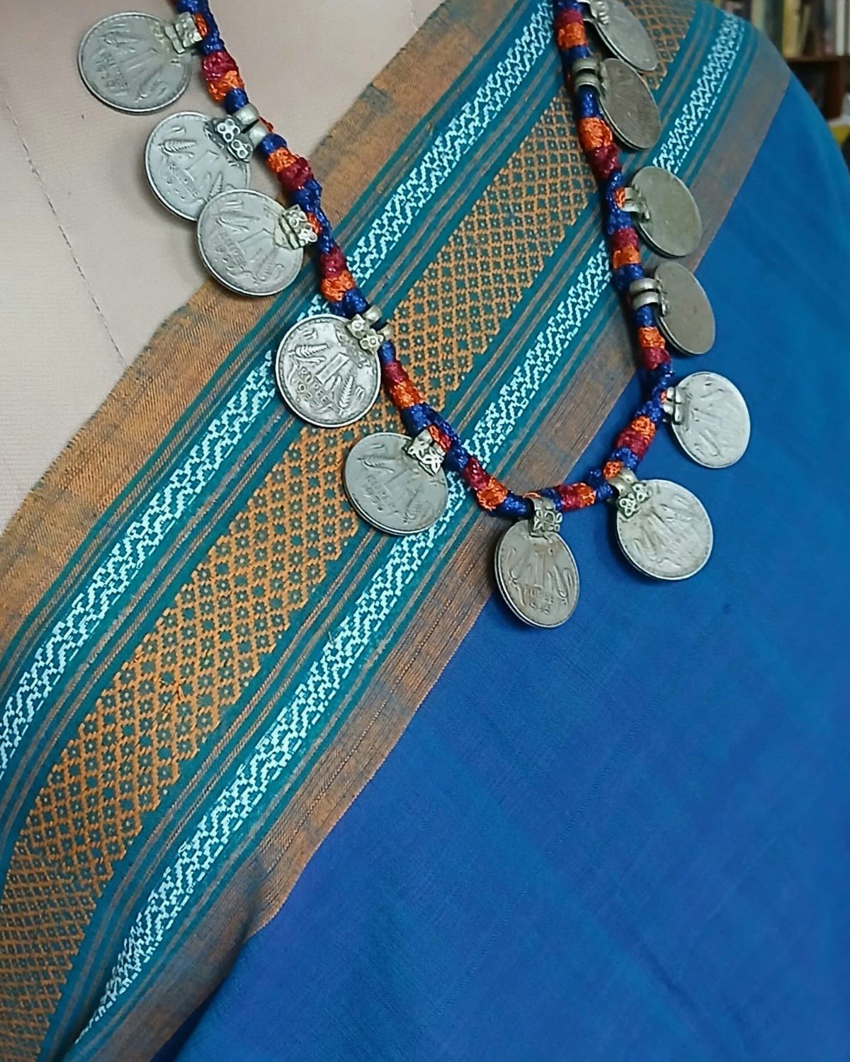 Classic Handwoven 40-count Kandangi from Chettinad – (CHKS0030) - Image 3