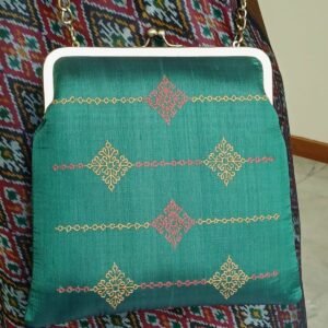 Kasuti Embroidered Silk Purse - (KSTP1026)