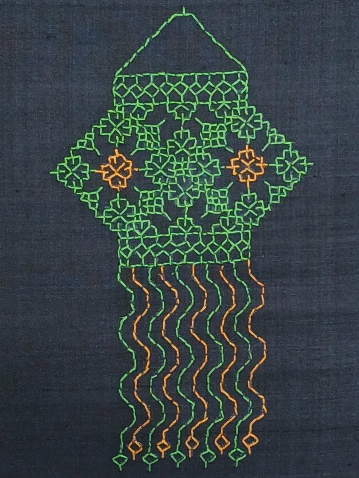 Kasuti Embroidered Silk Purse - (KSTP1023) - Image 3