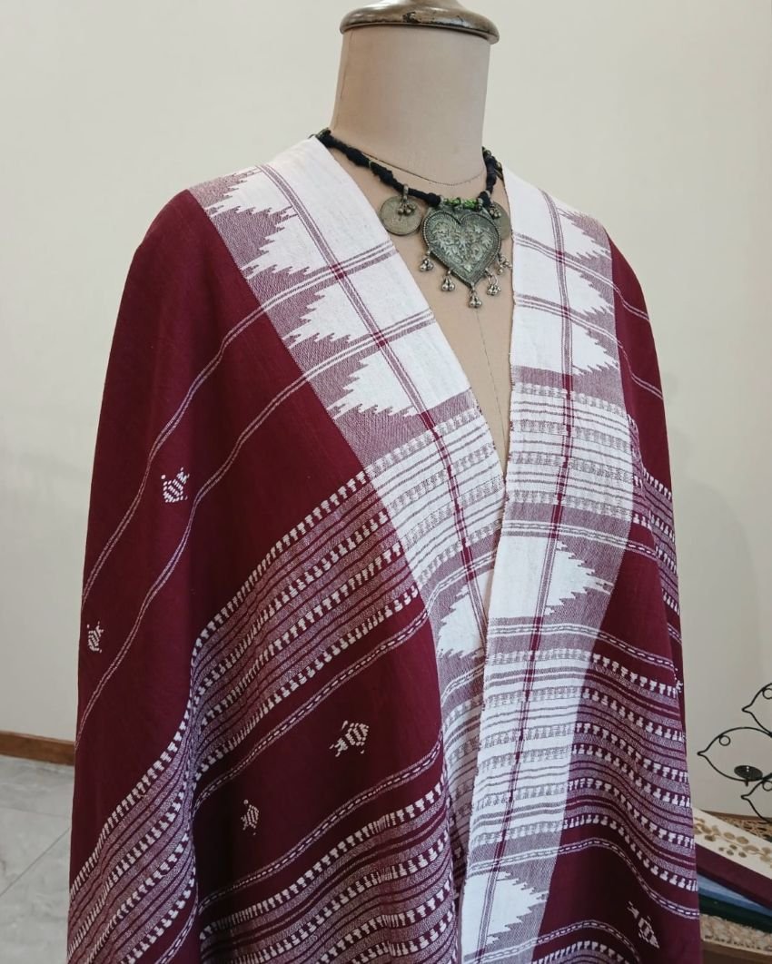 Handweave Cotton Kotpad Dupatta – (CTKD0003) - Image 2