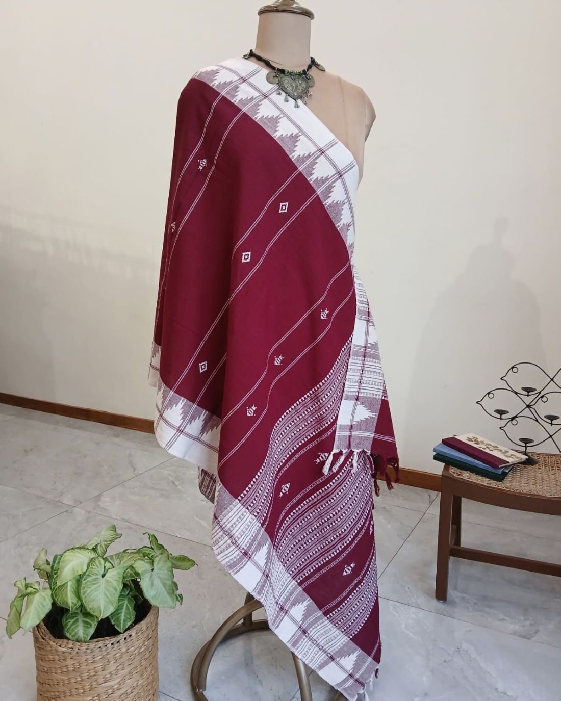 Handweave Cotton Kotpad Dupatta – (CTKD0003) - Image 5