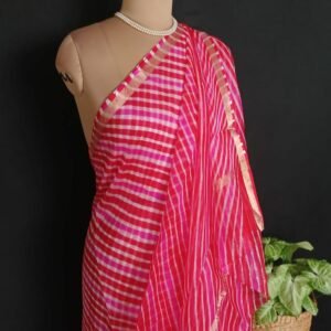 Hand tie-dye Leheriya on Kota Silk (HTKS1034)