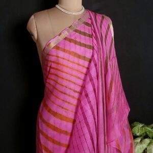 Hand tie-dye Leheriya on Kota Silk (HTKS1026)