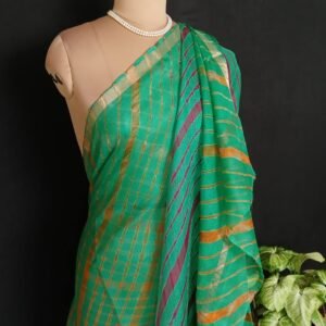 Hand tie-dye Leheriya on Kota Silk (HTKS1035)