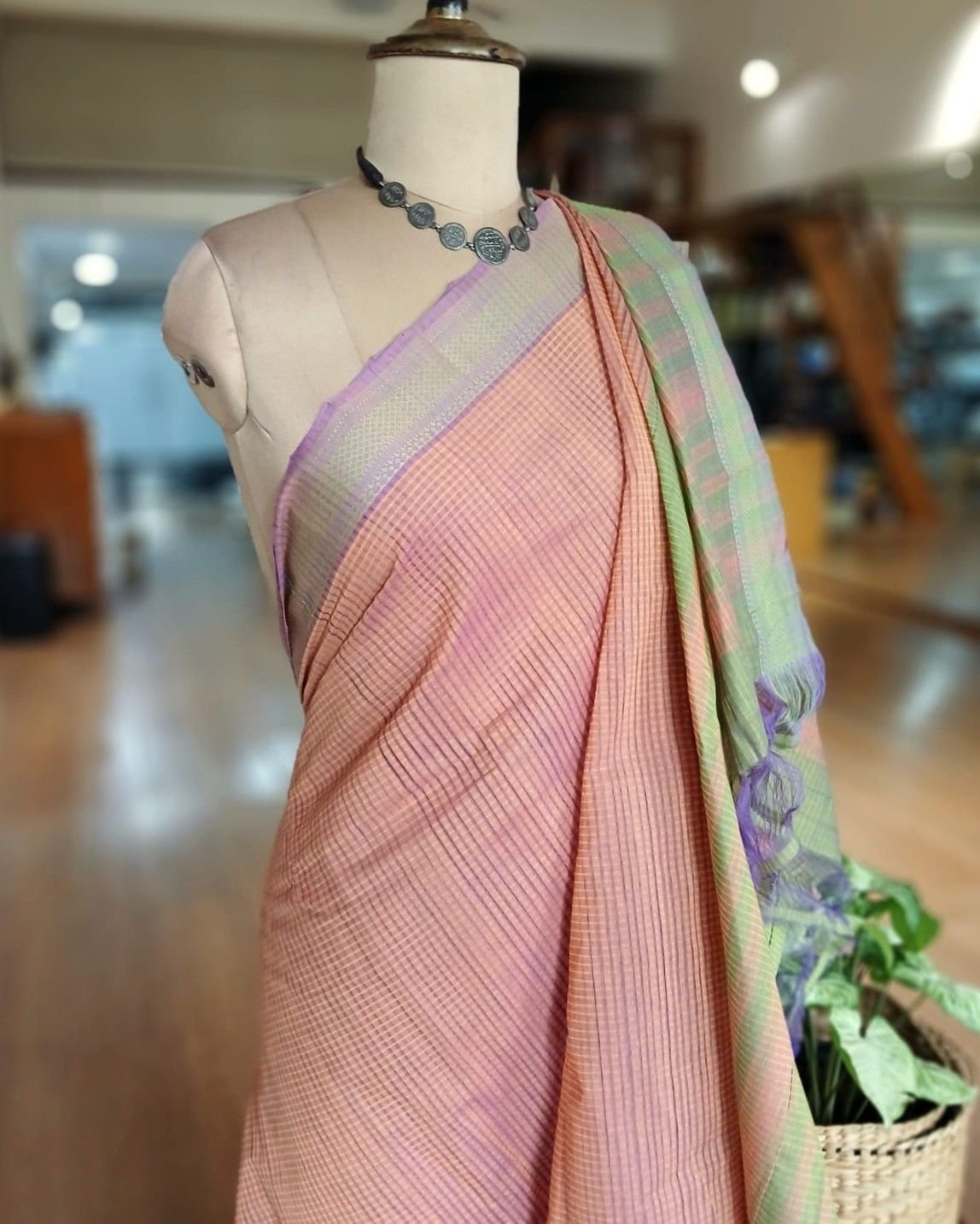 Mangalagiri Handweave Cotton Saree - (MHCS0047) - Image 6