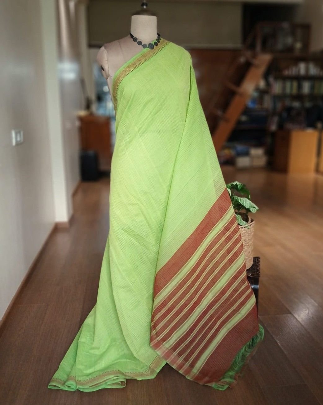 Mangalagiri Handweave Cotton Saree - (MHCS0050) - Image 2