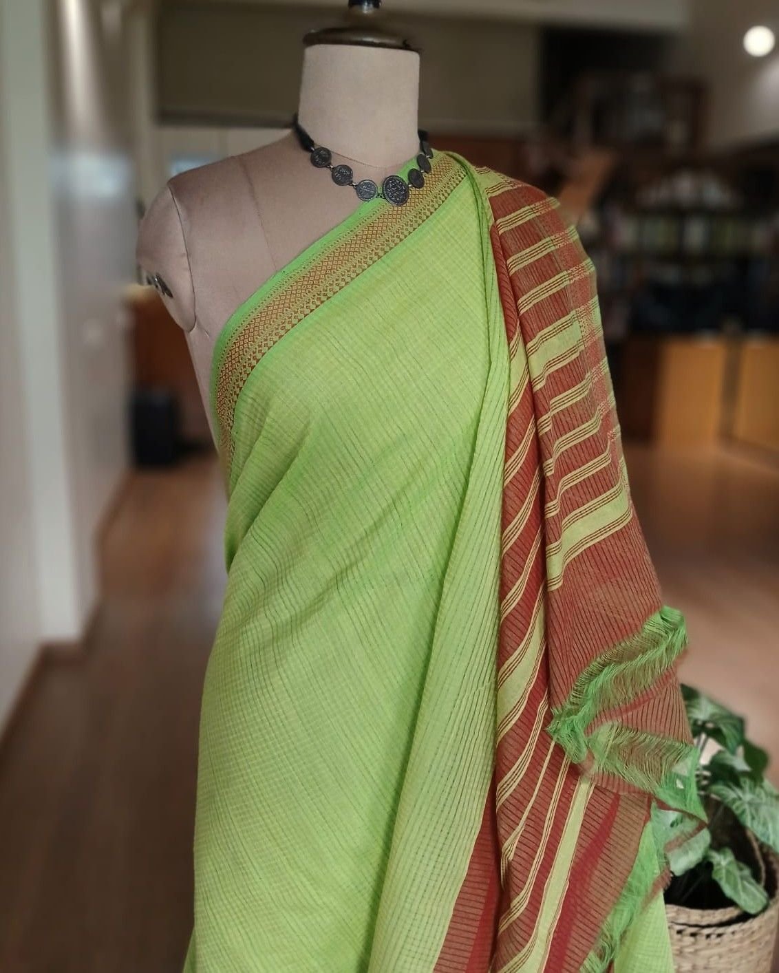 Mangalagiri Handweave Cotton Saree - (MHCS0050) - Image 6